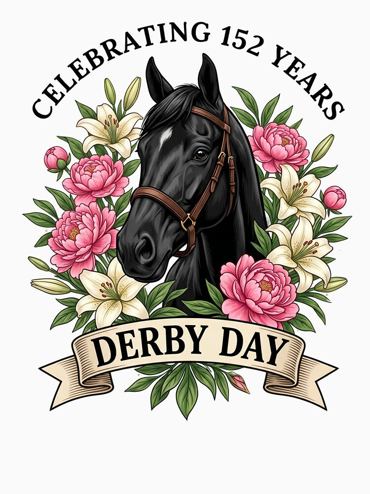 Celebrating 152 Years Derby Day Horse Racing Fan by SofenArt