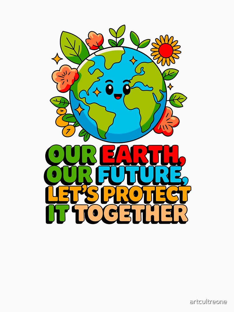 Our Earth, Our Future, Let's Protect It Together Environmental Protection Earth Day by artcultreone