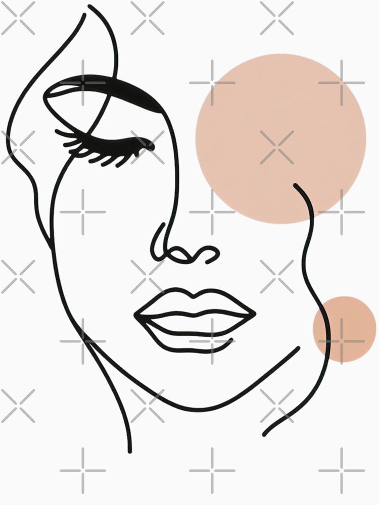 One line woman face drawing (White Background) by MusesWhispers