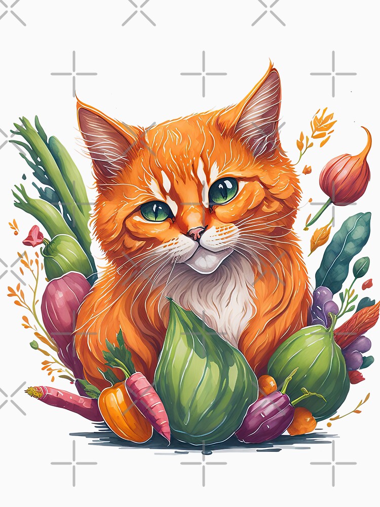 Vegan Paws Orange Cat by OmStyleStudio