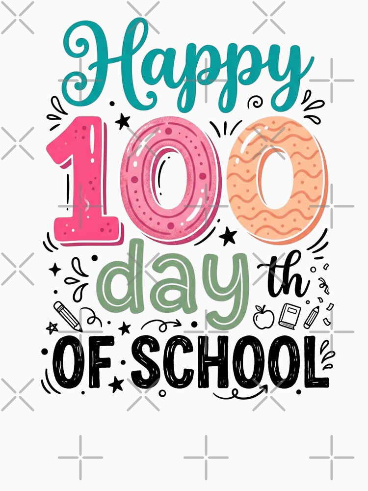 Happy 100th Day Of School Cute Donut Numbers Teacher Student by raedattia