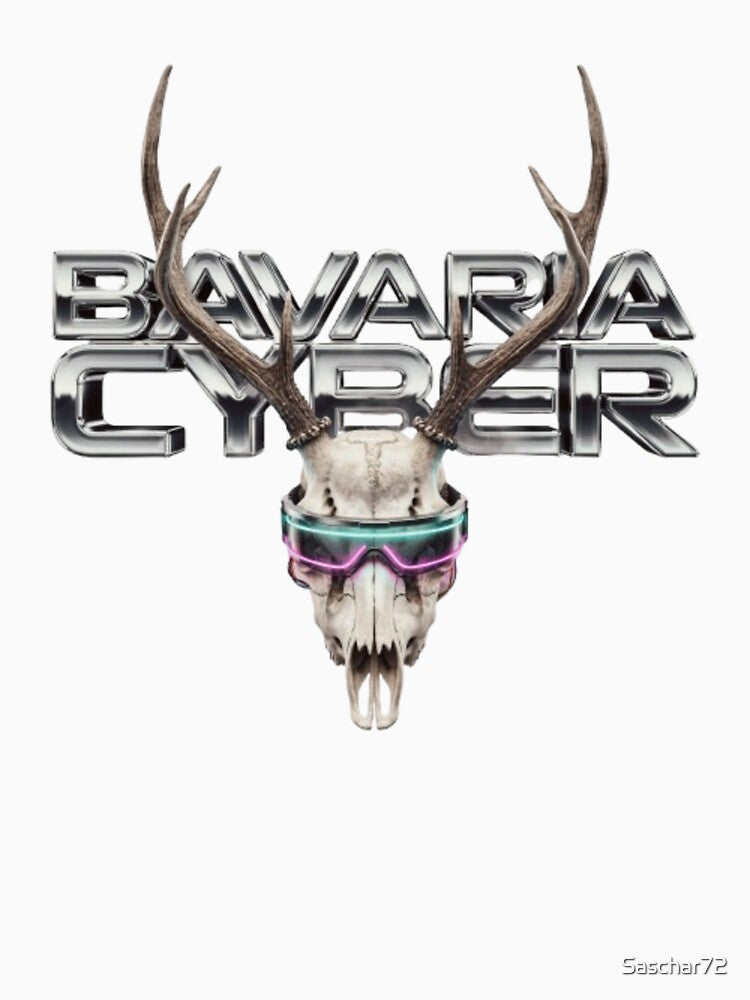 Bavaria Cyber Chrome Y2K Rave Graphic Tee by TeeDesignMaster