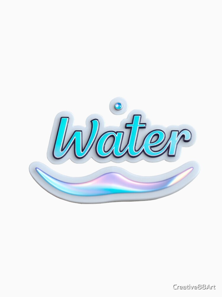 vibrant  sticker holo design water by Creative88Art
