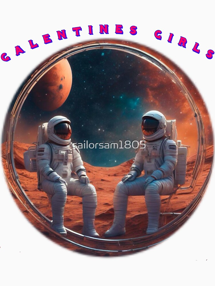 2 Super Cool Mars Spacewomen galentines girls thinking of galentines day gifts and exchanging galentines days wishes by sailorsam1805