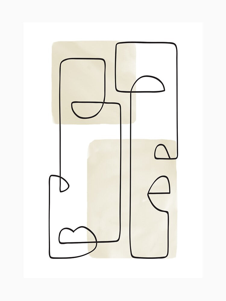 Abstract Faces- Line Art by TheRedFinch