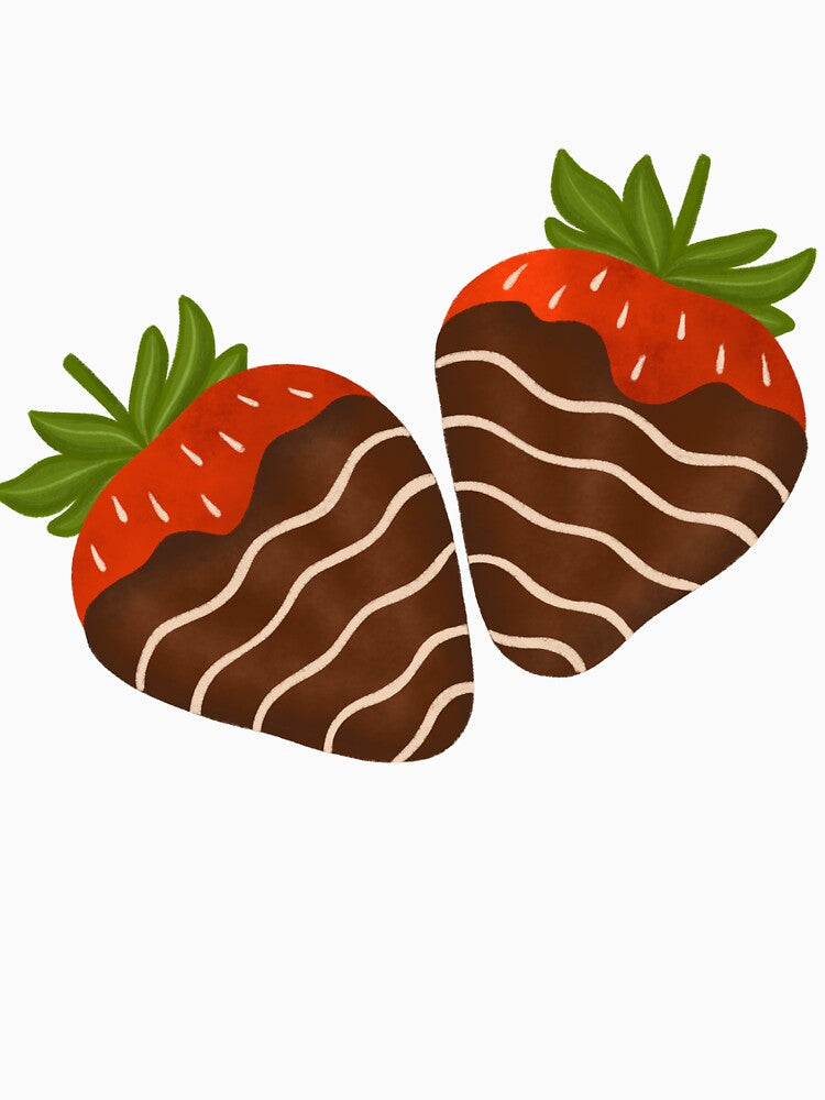 Chocolate Covered Strawberries | Hand-Painted Berries & Flower Graphics for Scrapbooking & Design by Katarzyna Dembek