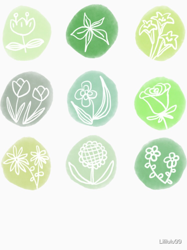 Minimalist Floral Icon Grid by Lililulu99