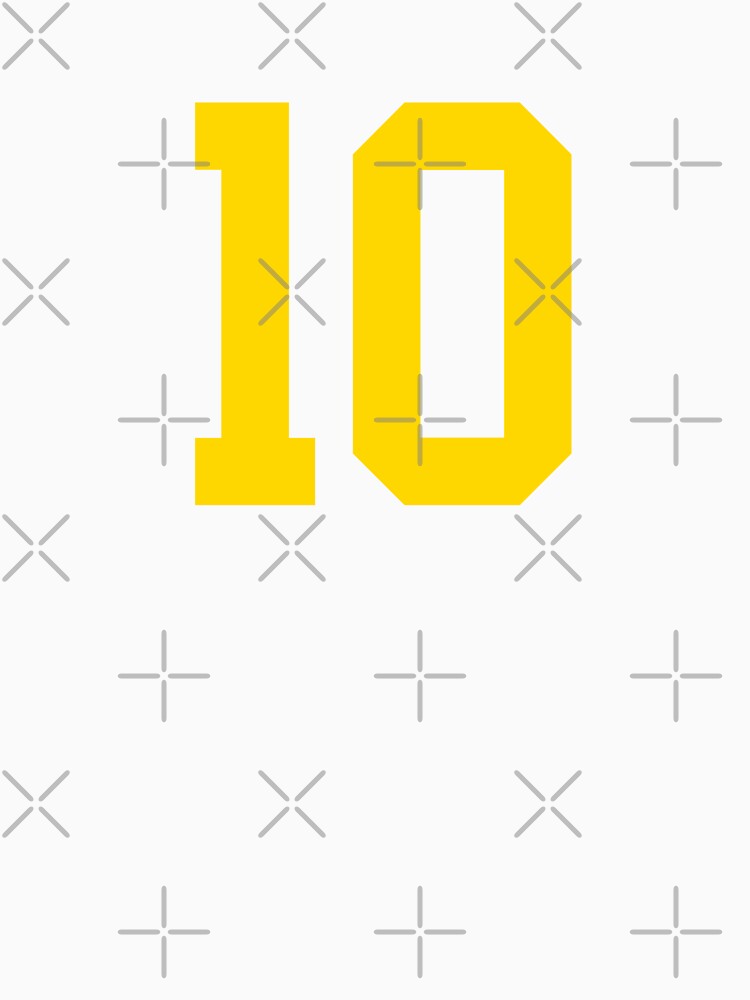 Bold Yellow Sports Number 10 by NECHSTORE