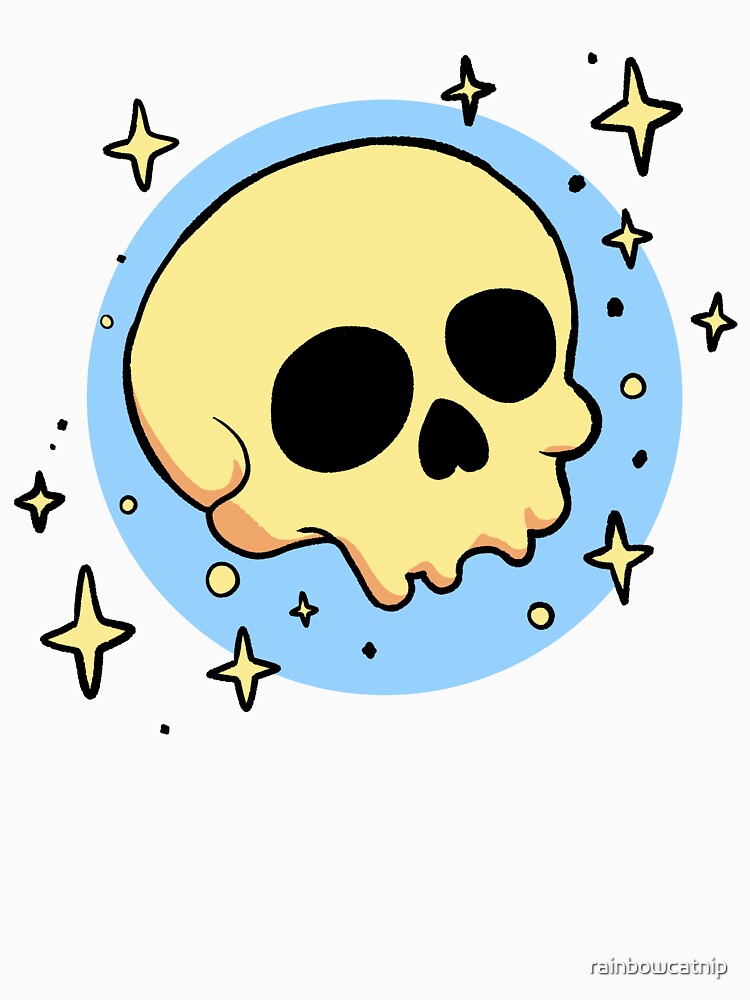 sparkle skull by rainbowcatnip