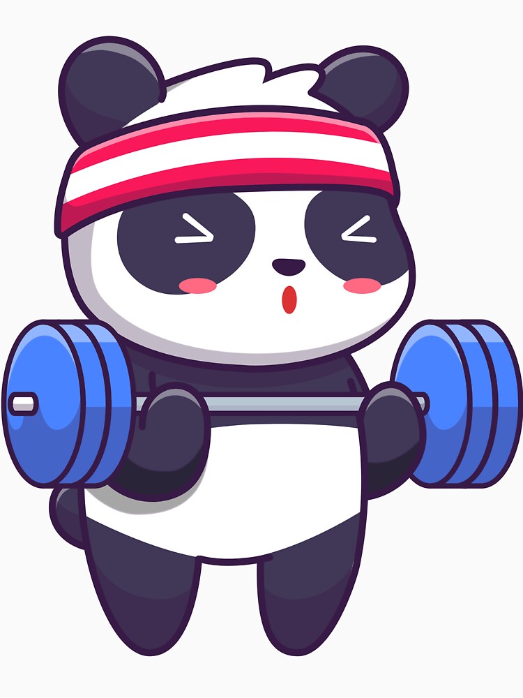 Gym Panda Workout Exercise Fitness Graphic by socialarmour