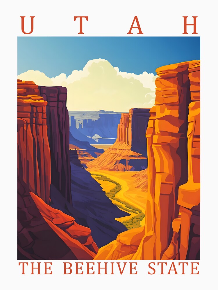 44 Utah Travel Poster by Lucy Goosy Art
