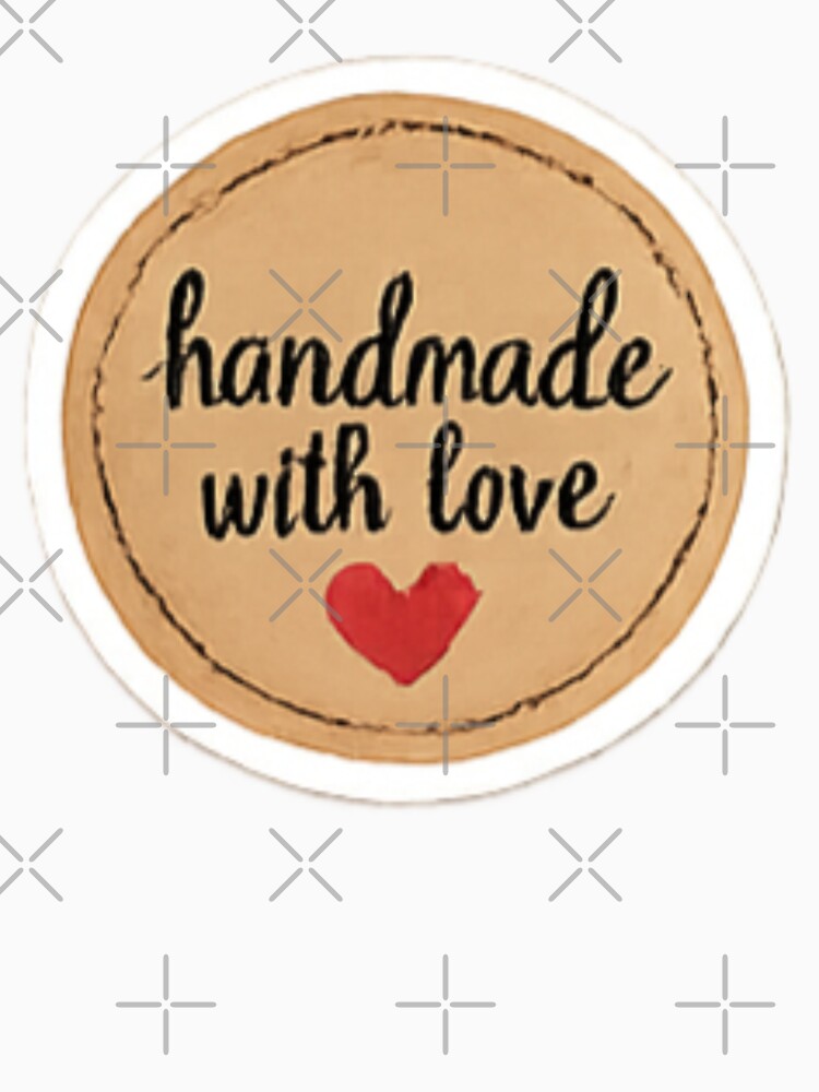 Handmade with Love Sticker – Kraft Paper Rustic Label by sadedream