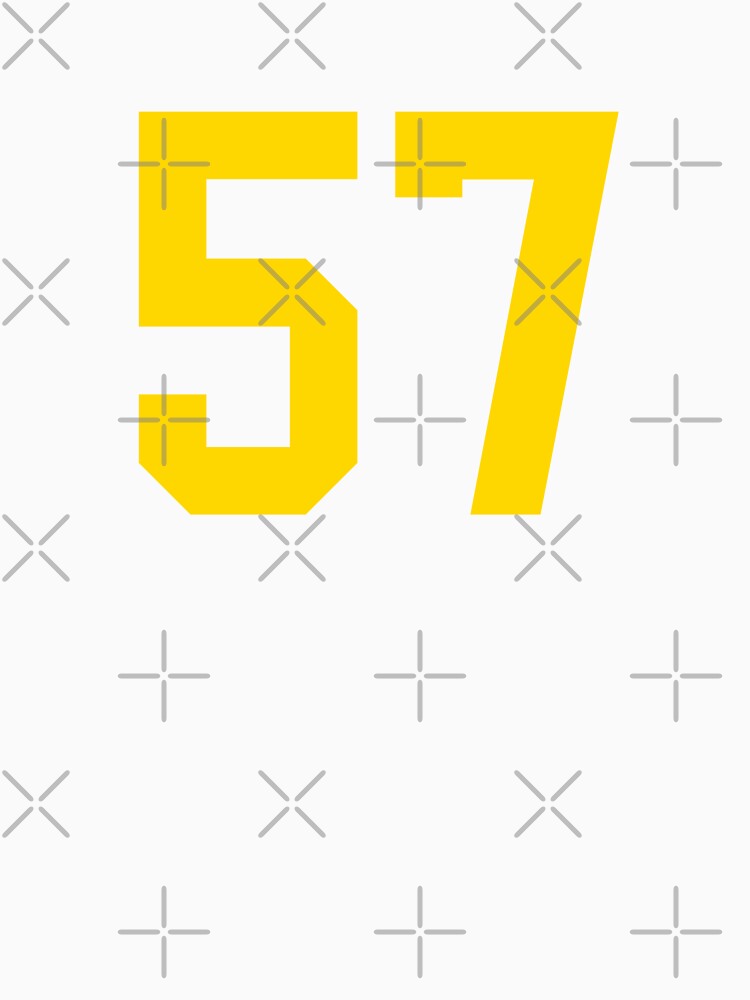 Bold Yellow Sport Number 57 by NECHSTORE