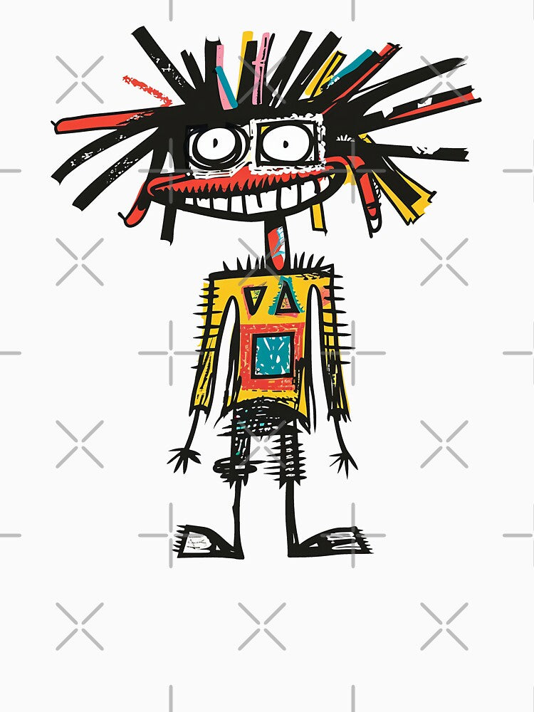 Madness & Frenetic Energy Colorful Graffiti Smiling Character by Sturdust