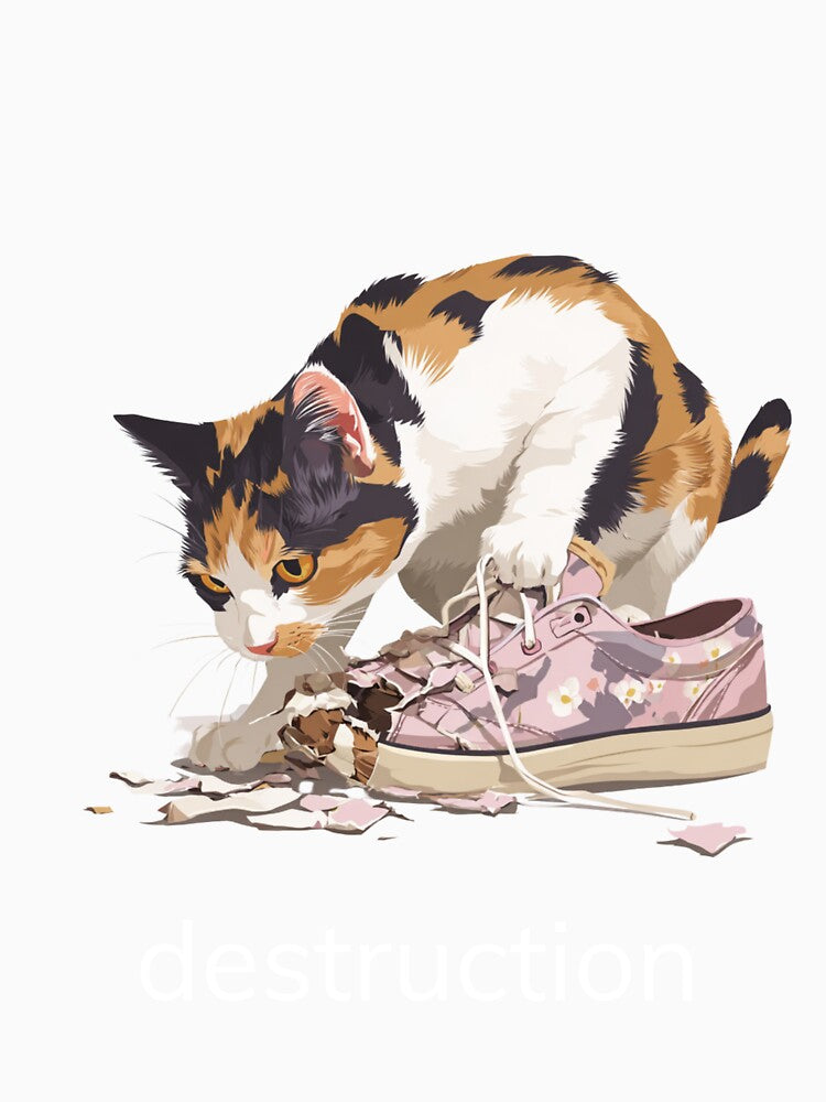 Animal Groups: Cat Destruction White Text by WhimsyWildWear