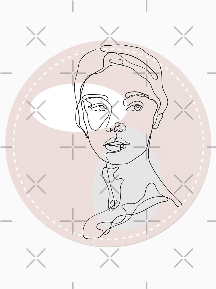 Medallion Woman - Line Art Drawing Designs by perkybones