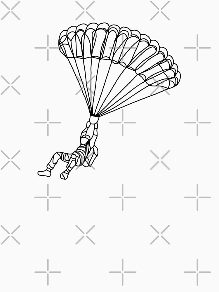 Parachuter Line Art by irissletters