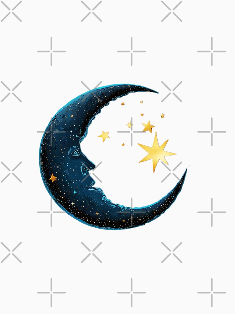Moon and stars by Pragya Dureja