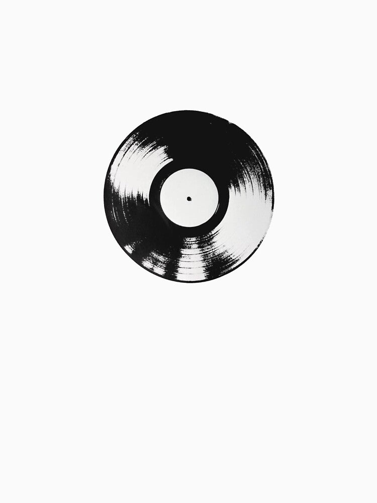 Minimalist Black and White Vinyl Record by meepmeep52