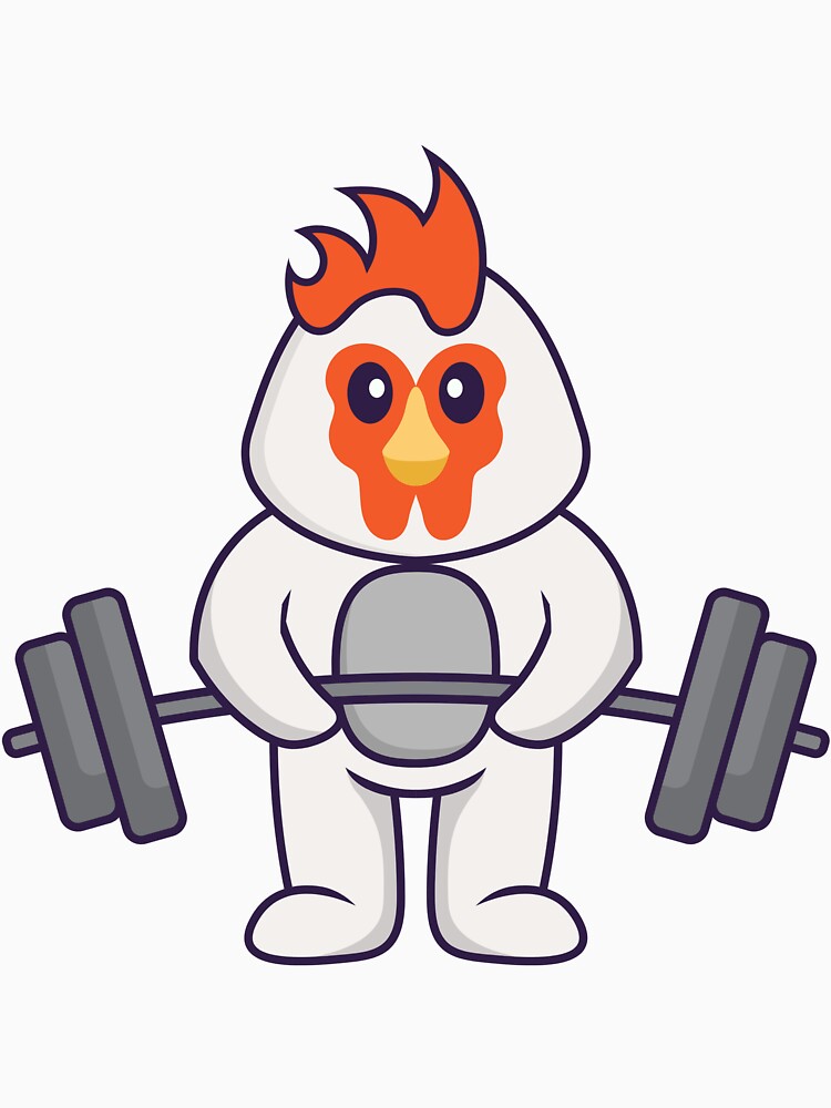 Gym Chicken Workout Exercise Fitness Graphic by socialarmour