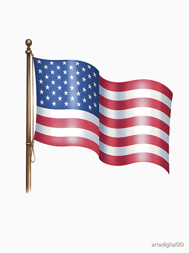 Retro Patriotic Flag – American Pride Artwork by artedigital99