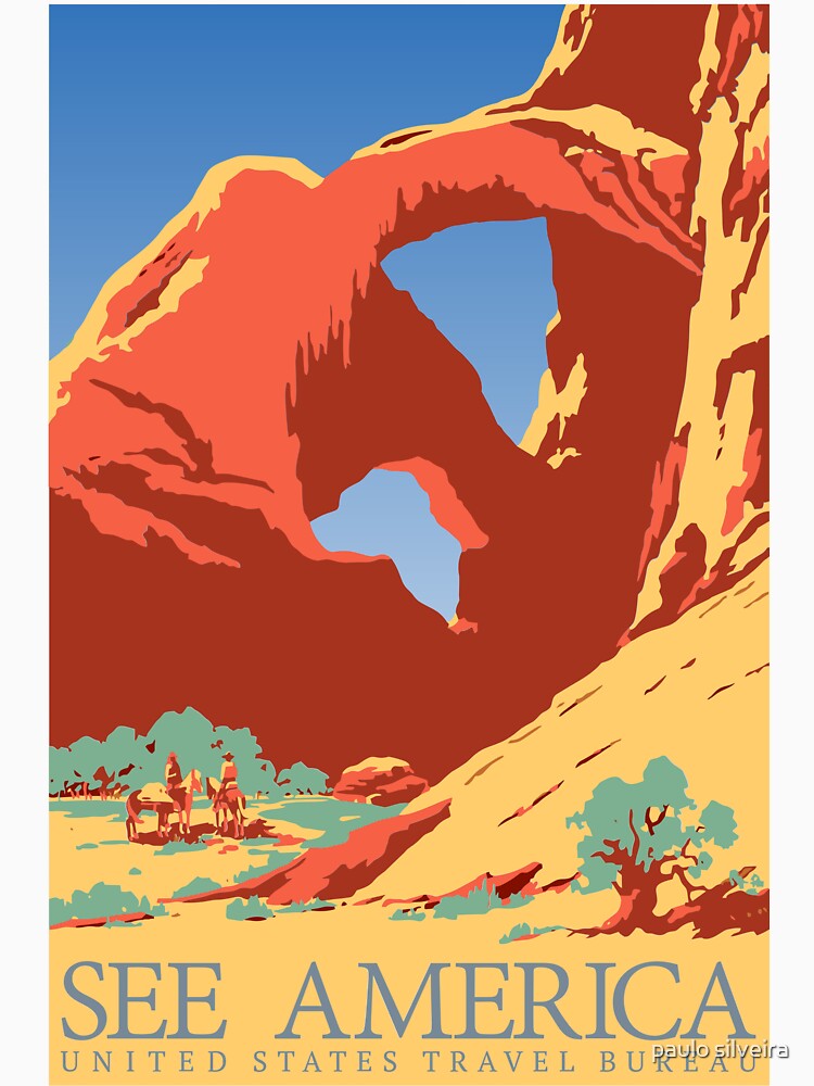 Classic Vintage 'See America' Poster: Explore the Nostalgic Charm of the American West - United States Travel Bureau by paulo silveira