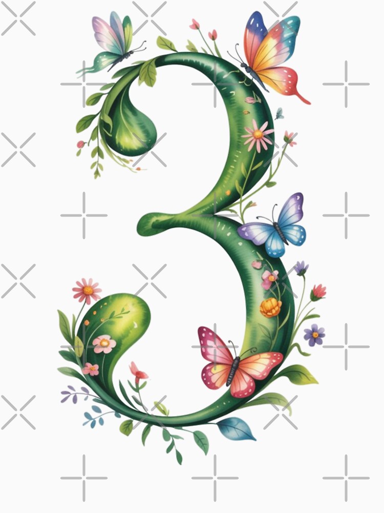 Magical Garden Number 3 - Butterflies and Flowers Watercolor Art by HumanMess