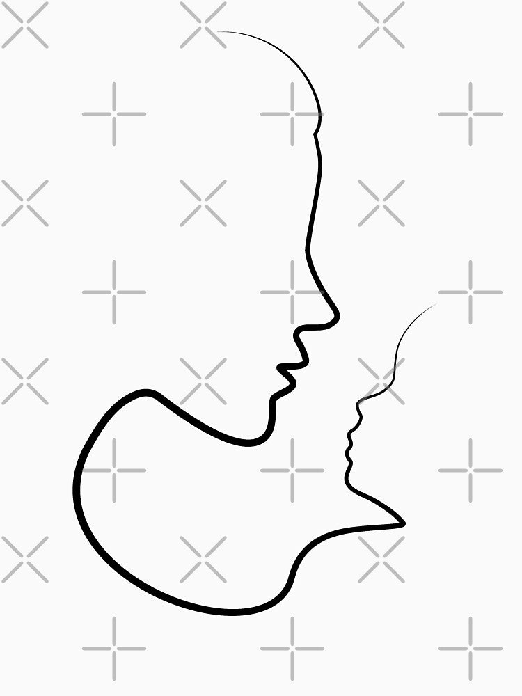 Mother And Baby | One Line Art | Minimal Art | One Line Artist | Minimalist by One-Line-Artist