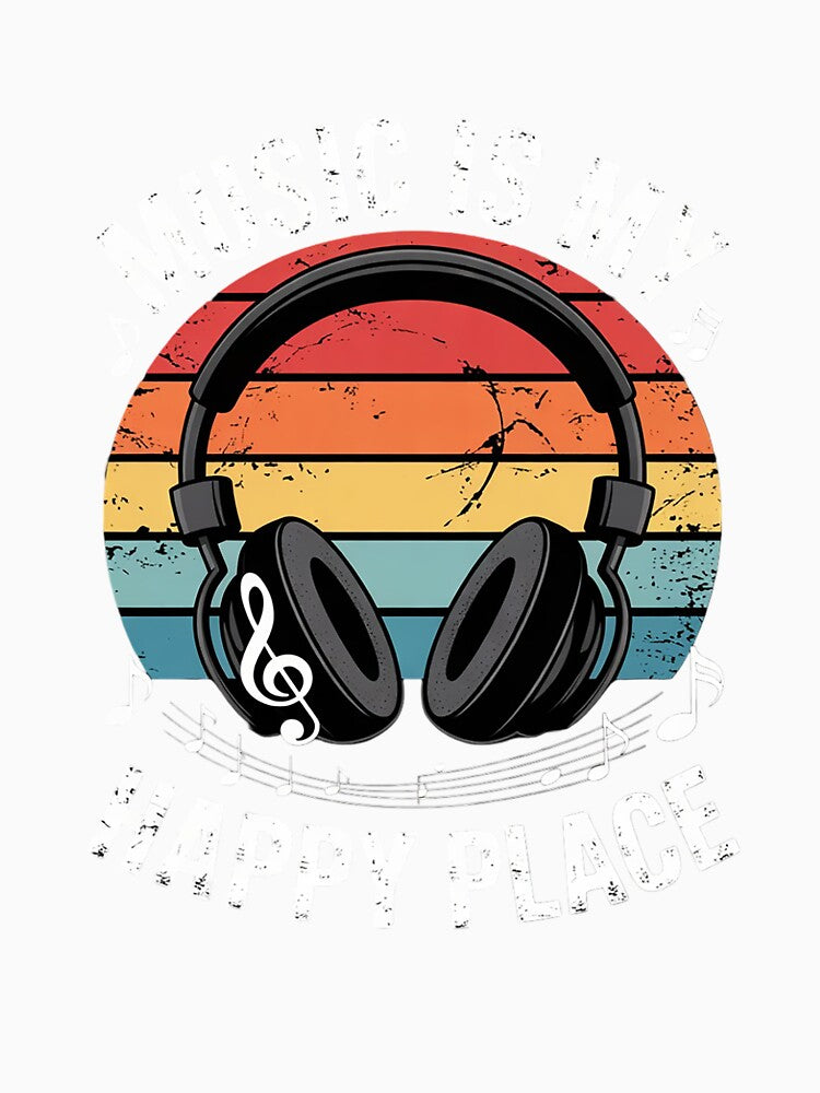 Music Is My Happy Place Musician Outfit EDM Music Lovers DJ by RsFilsingerArt
