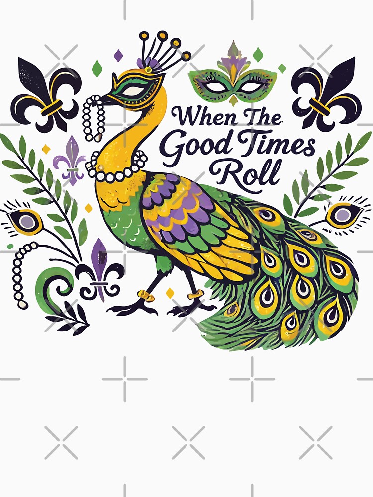 Mardi Gras Peacock When The Good Times Roll by LuminOrb