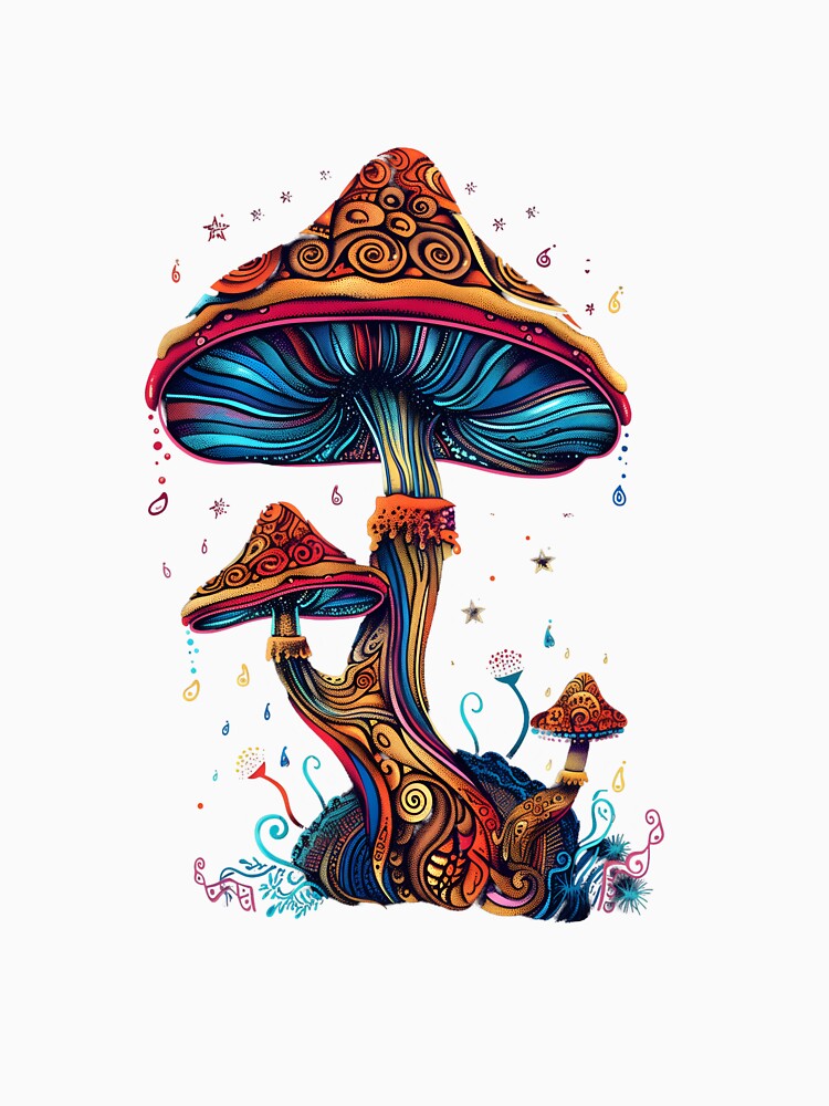 Stylized Magic Mushroom 9 by HarmonyTheKoala