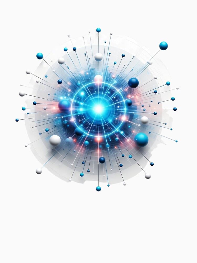 Vintage retro-futuristic Cosmic Sci-fi Atoms Design by CodellCreations