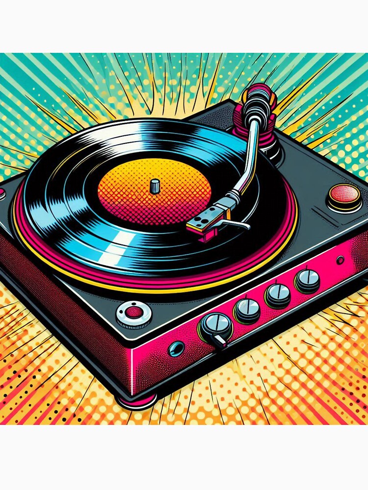 Retro Vinyl Pop Art Turntable by LumoFreak