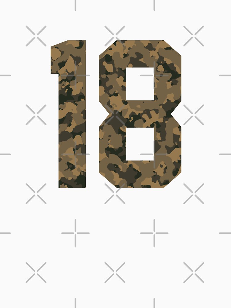 Army Camouflage Number 18 - Sports Numbers by NECHSTORE