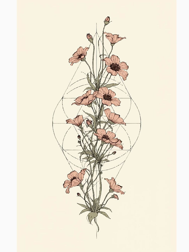 Sacred Linework Florals by AbstractAnom