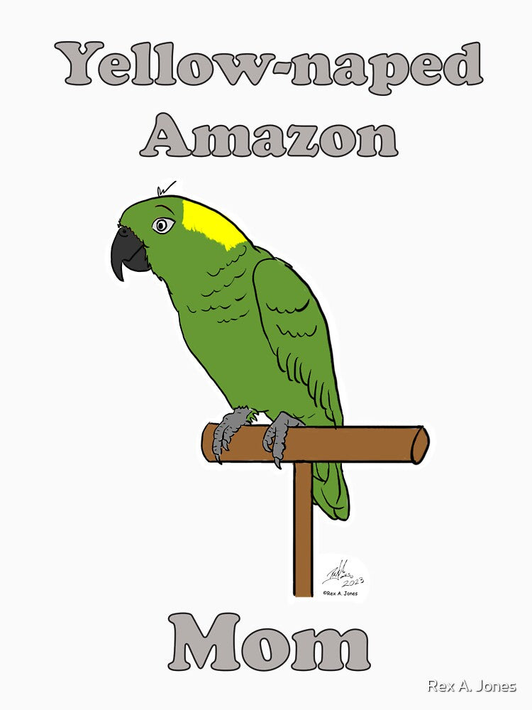 Yellow-naped Amazon mom - Oscar Jones by Laughing Parrot Studio