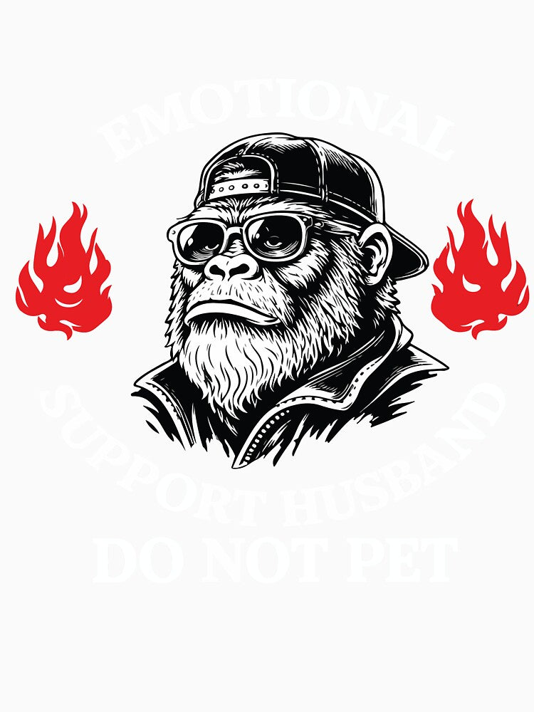 Emotional Support Husband Funny Husband Gift Marriage Humor Do Not Pet Meme by kiralynstration