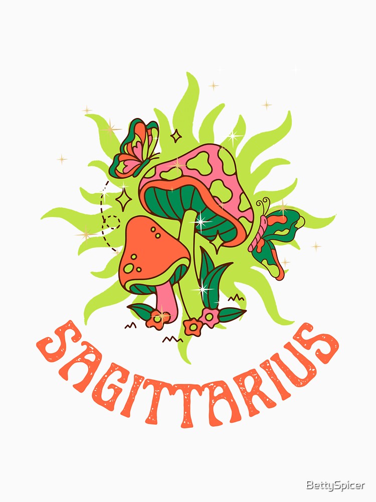Sagittarius Cottage Core Psychedelic by BettySpicer