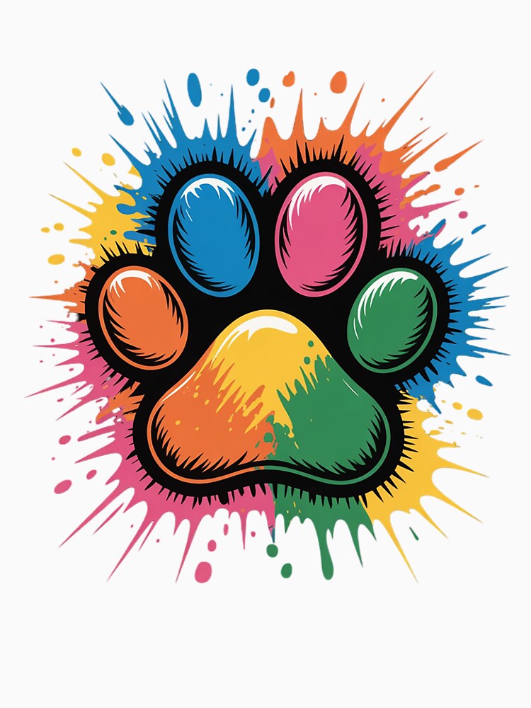 Colorful Paw Dog by MyzoToyota