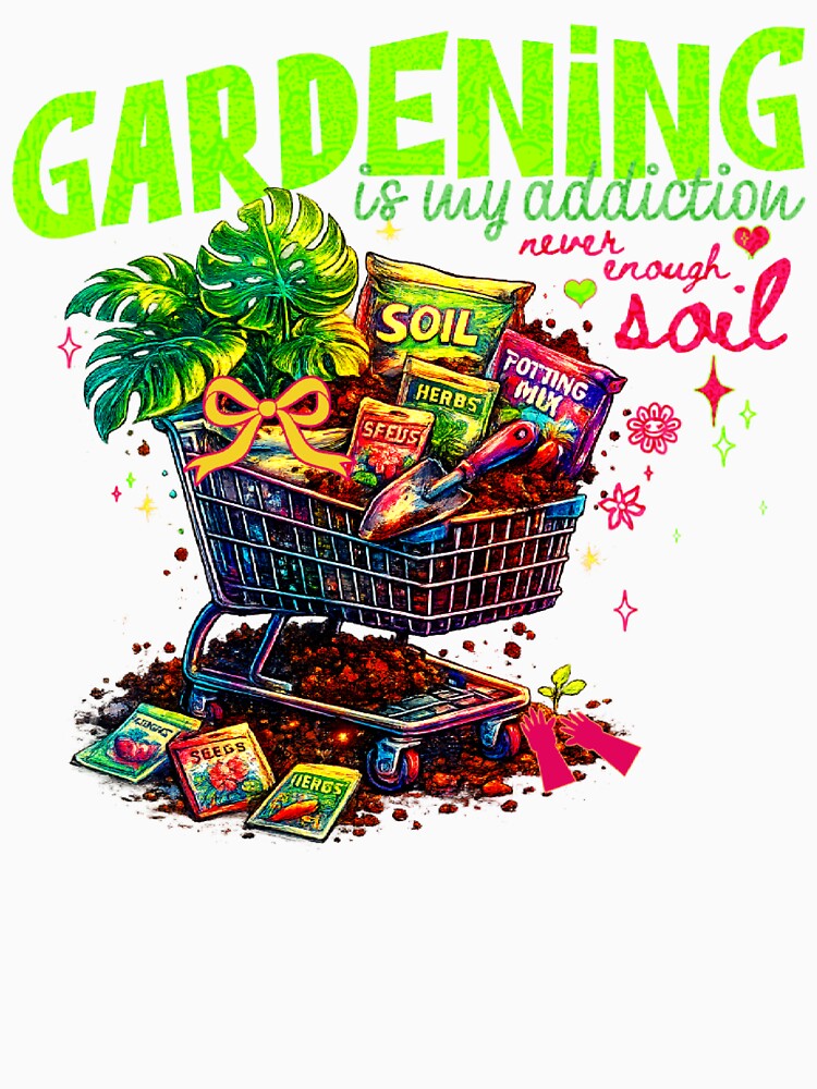 Gardening Is My Addiction Distressed Design by DivineHaven