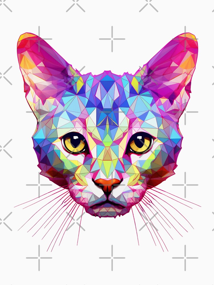 Colorful Triangle Cat by ZefirDesign