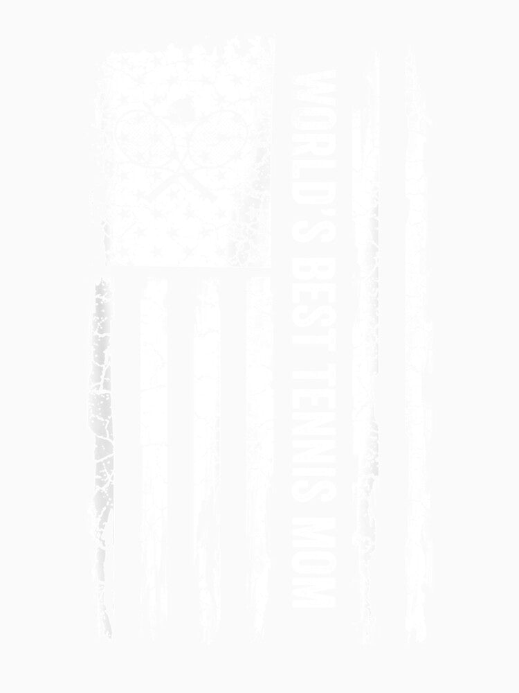 Vintage Usa American Flag World's Best Tennis Mom Silhouette by aguilaro