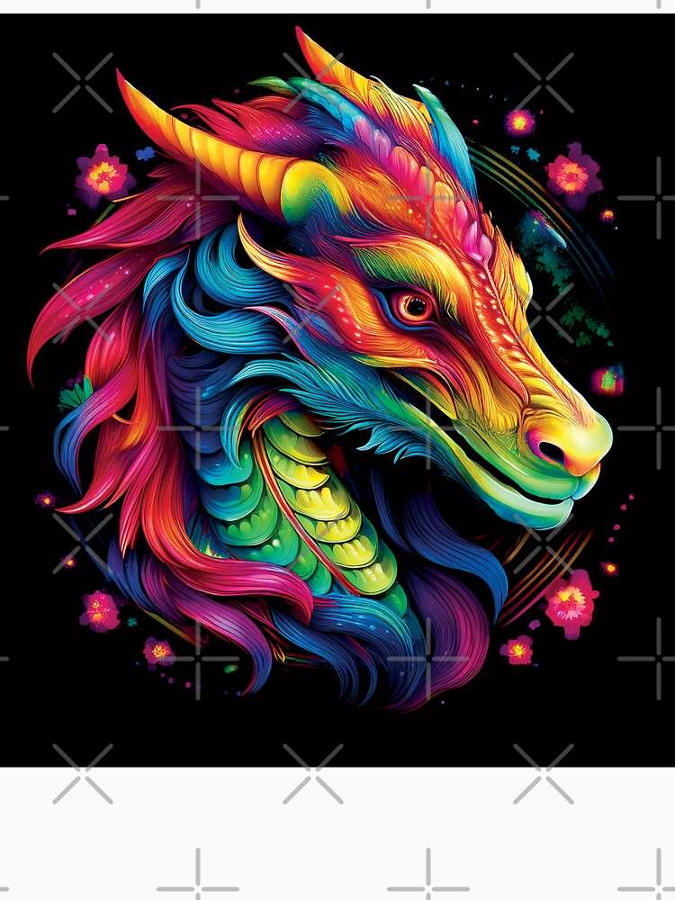 Vibrant Magic Dragon– Colorful Art by DoraTora
