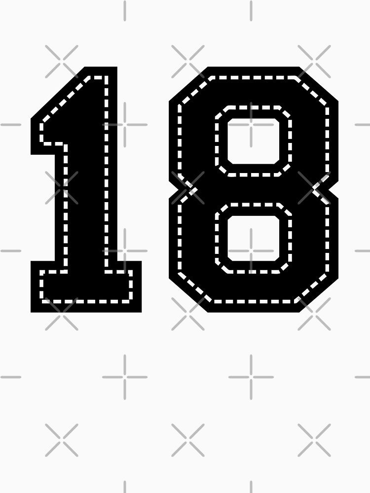 Number 18 Eighteen by StudioRedKoala