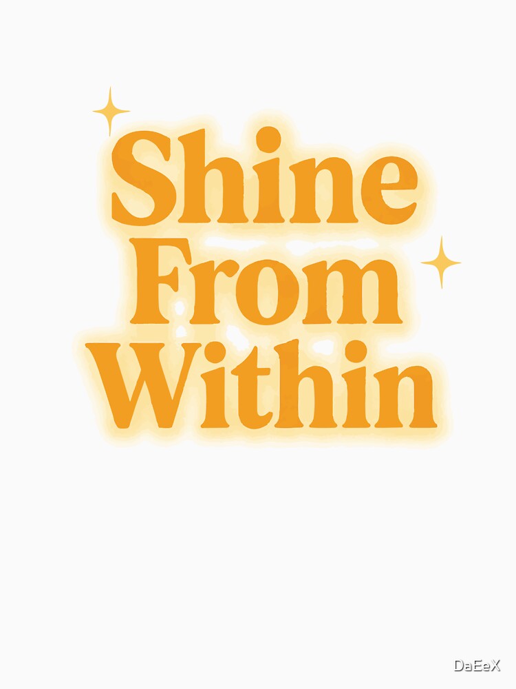 Shine From Within – Radiant Glow Typography with Sunny Palette & Sparkles by DaEeX