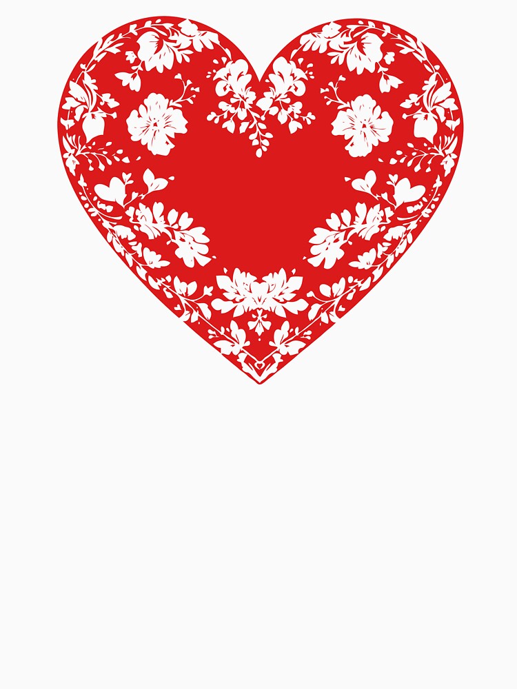 Valentine's Day Heart Boyfriend Girlfriend Red Floral by SStarDesigns