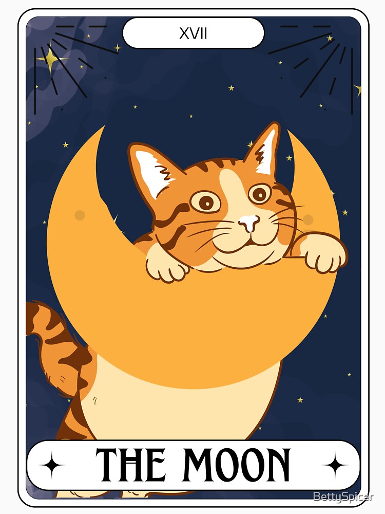 Tarot Card Tiger Cat The Moon by BettySpicer