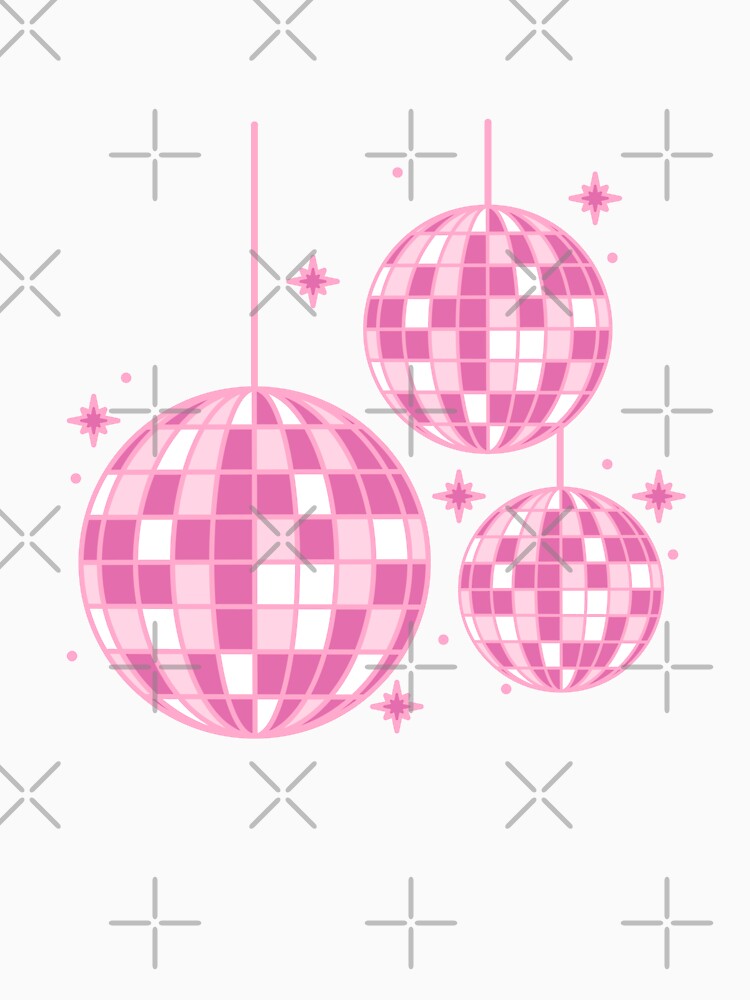 Pink Disco Balls Hanging with Sparkles by dottiedigitals