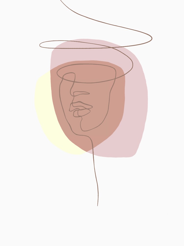 Abstract Face VIII - One Line Art by TheRedFinch