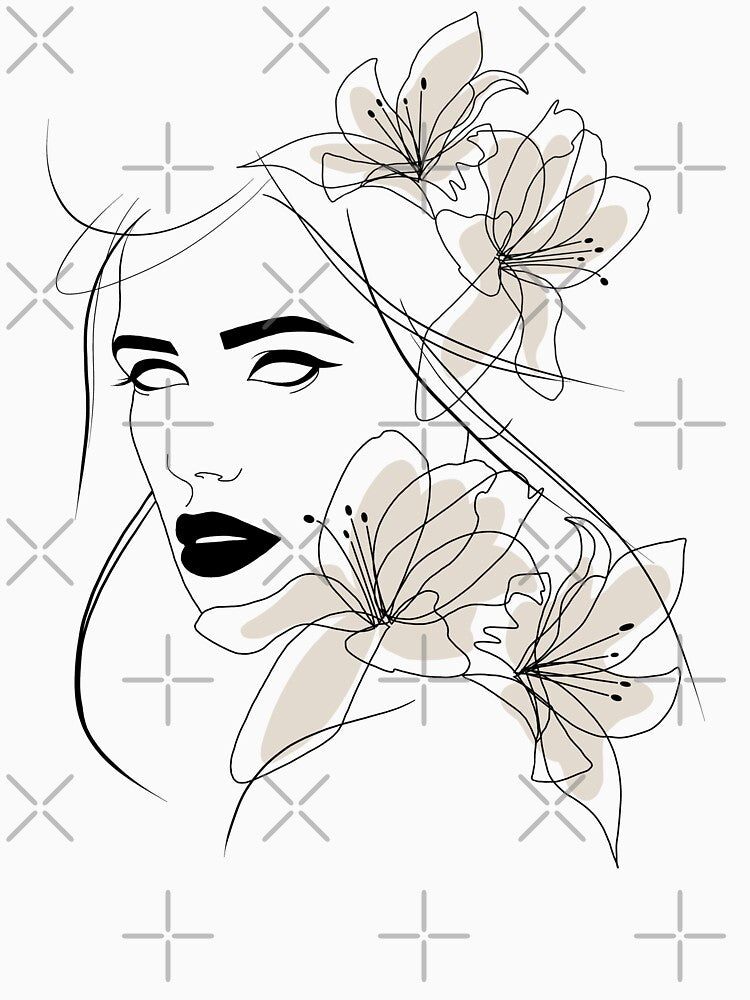 Woman with Flowers No.1 by Valeria-Art